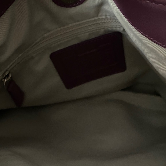 Coach Mauve Leather Shoulder Bag with Buckle Detail New - Picture 8 of 16